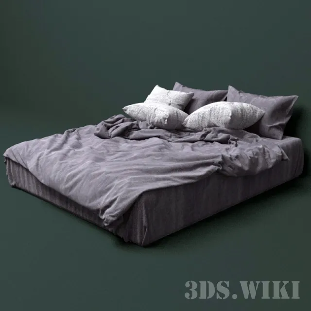 furniture – Double bed ottoman 3ds Max