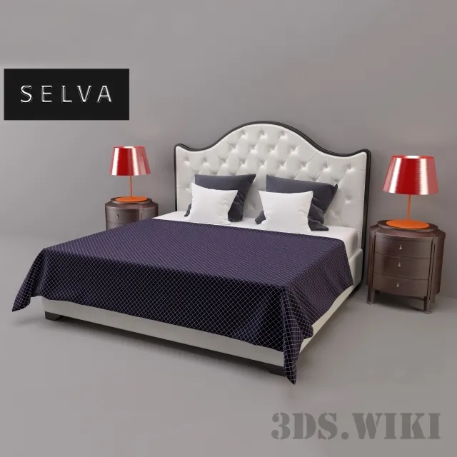 furniture – Double bed Selva Onda 3ds Max