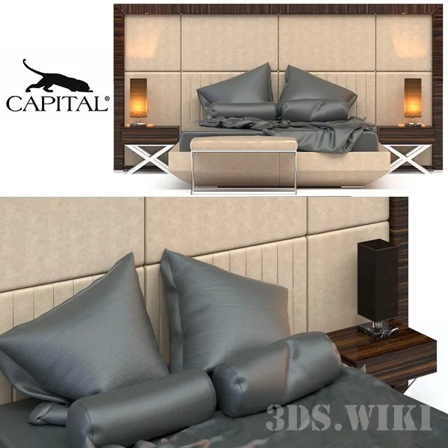 furniture – Double Bed set by Capital (Atmosphera) 3ds Max