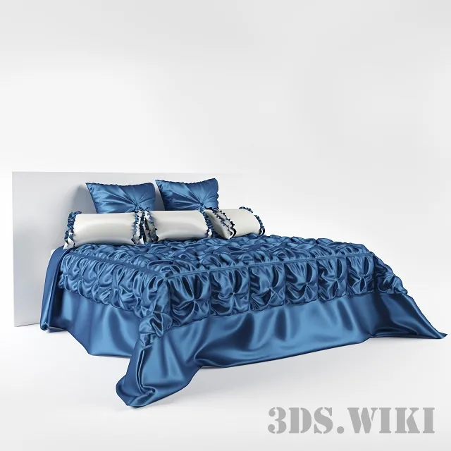 furniture – Double bedspread and pillows 3ds Max