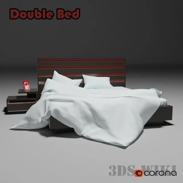 furniture – Double modern bed 3ds Max