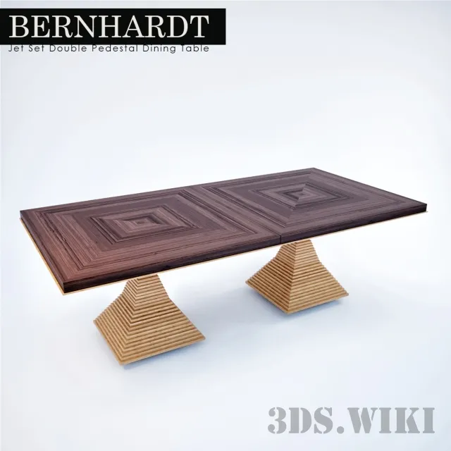 furniture – Double Pedestal Dining Table 3ds Max