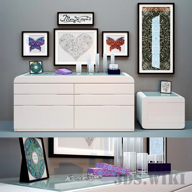 furniture – Dream Land – Bedroom furniture set 3ds Max