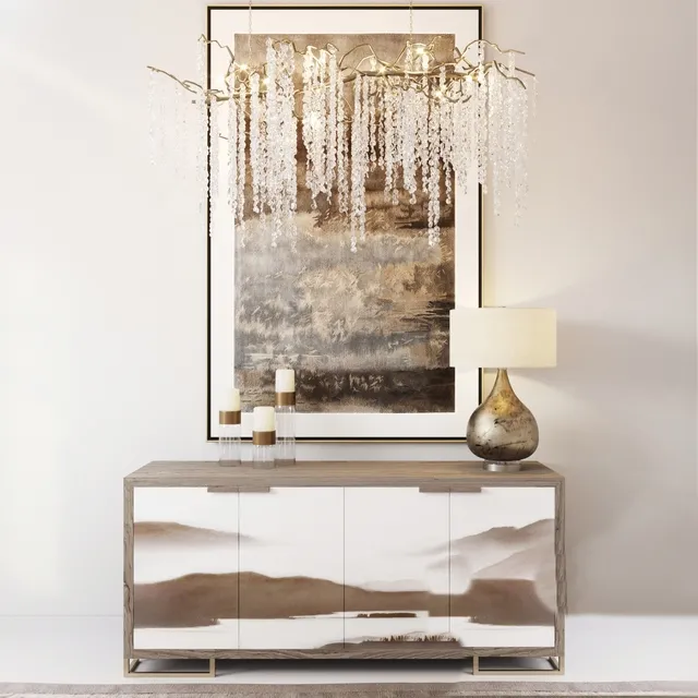 furniture – Dresser with decor 1 3ds Max