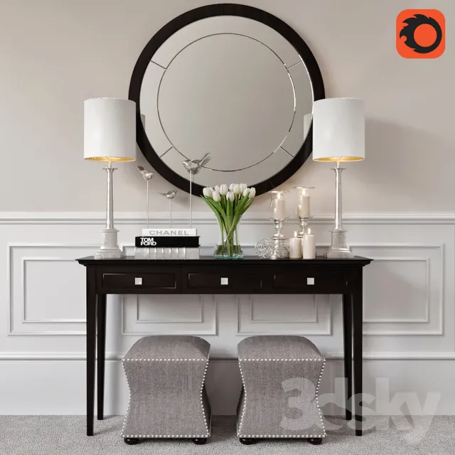 FURNITURE – DRESSING TABLE – 3D MODELS – 3DS MAX – FREE DOWNLOAD – 8198