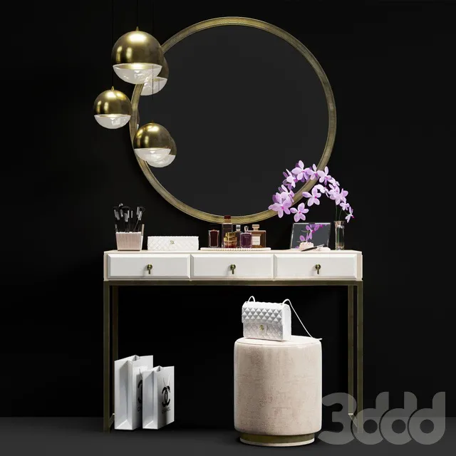 FURNITURE – DRESSING TABLE – 3D MODELS – 3DS MAX – FREE DOWNLOAD – 8207