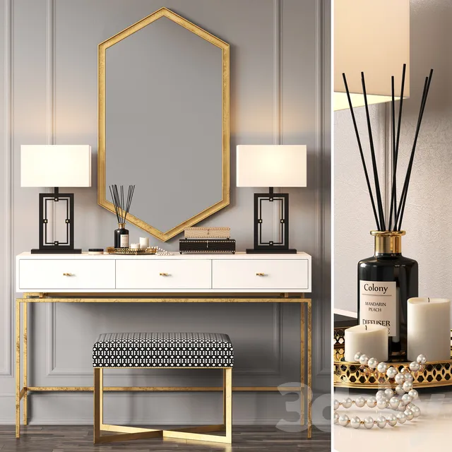 FURNITURE – DRESSING TABLE – 3D MODELS – 3DS MAX – FREE DOWNLOAD – 8230