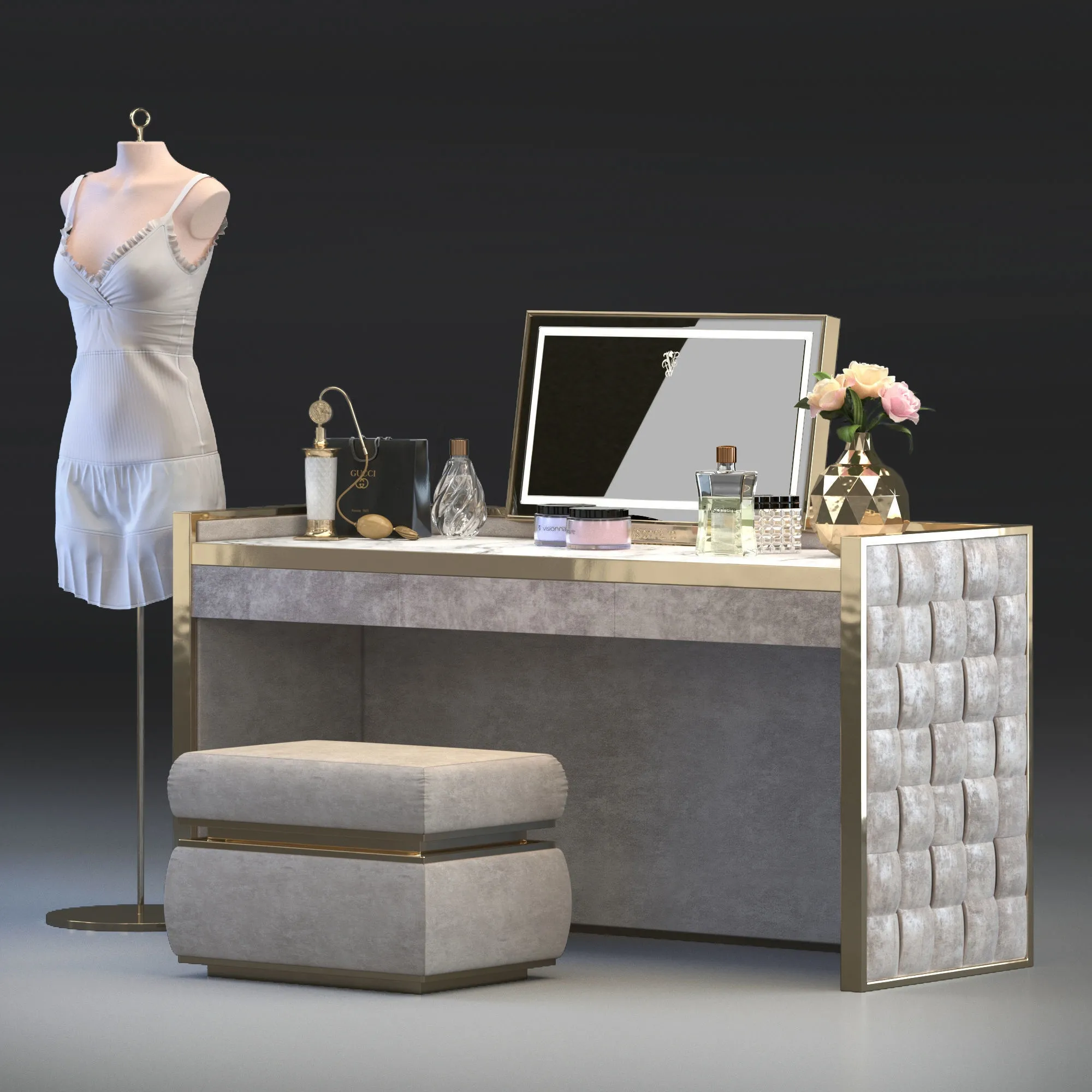 furniture – Dressing table Visionnaire – Titania 3ds Max