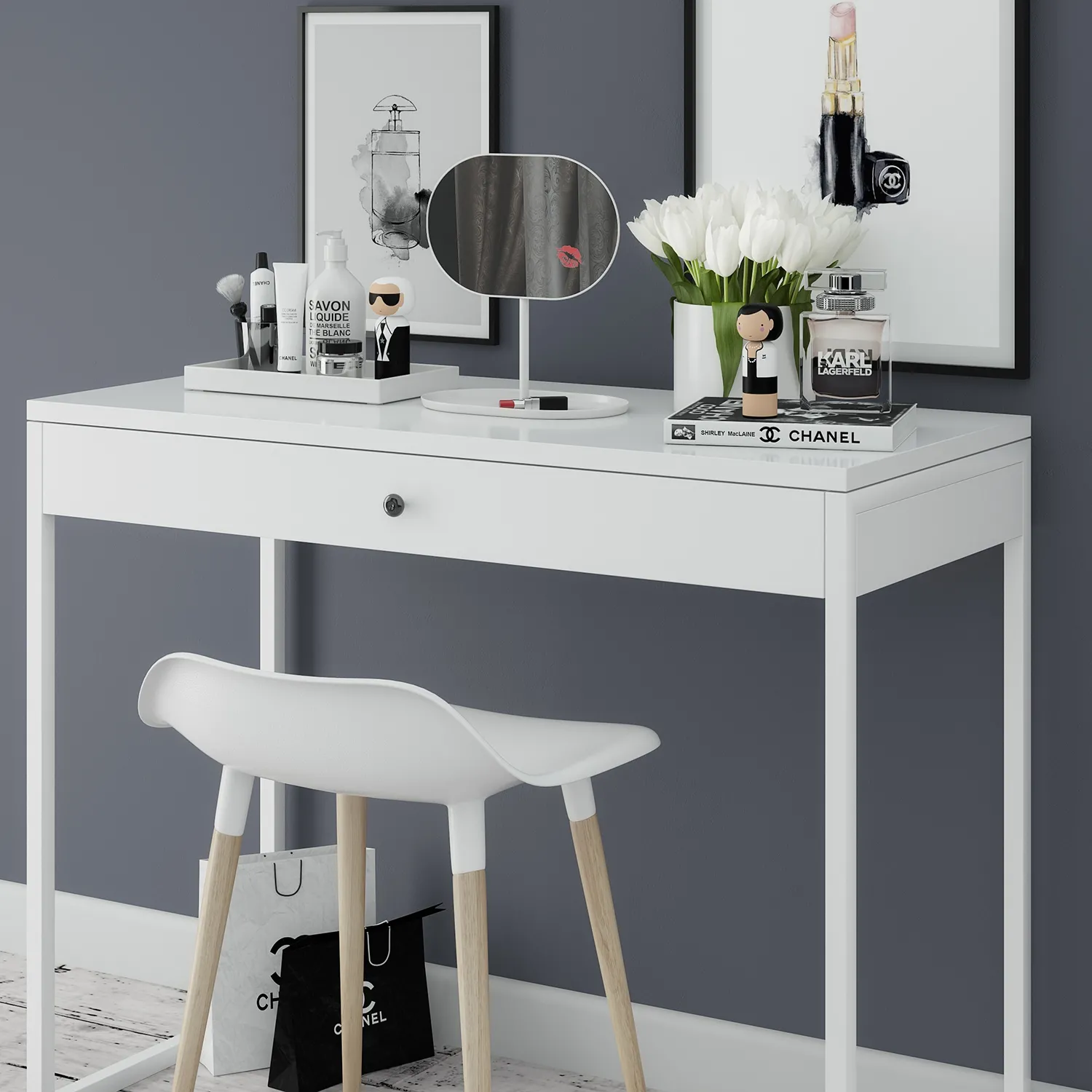 furniture – Dressing table with decoration 3ds Max