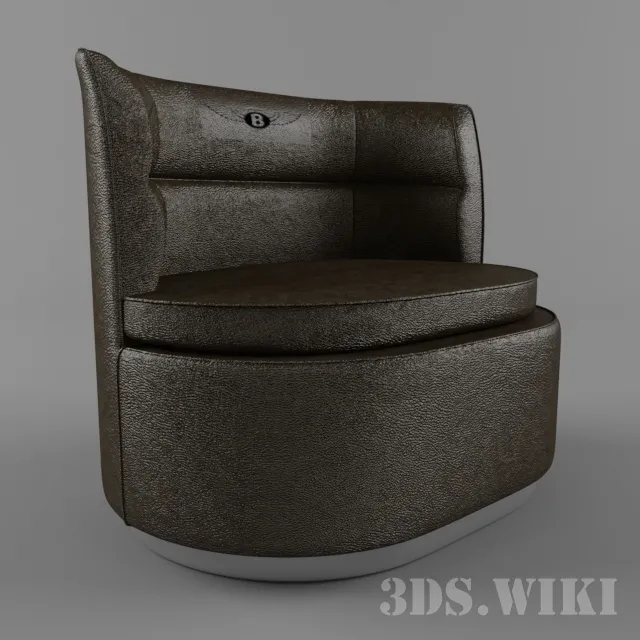 furniture – Duke Armchair brown 3ds Max