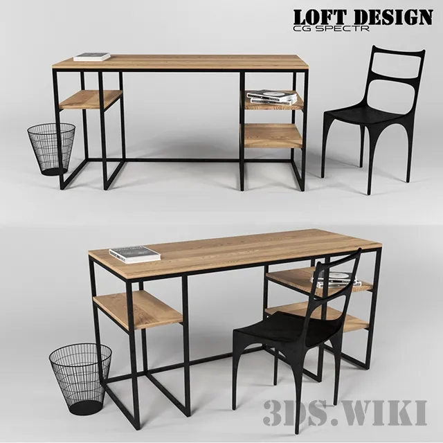 furniture – Educational table and chair 3ds Max