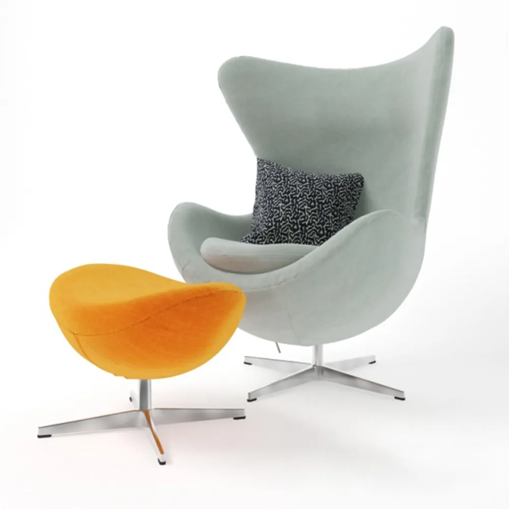 furniture – EGG armchair with footrest 3ds Max