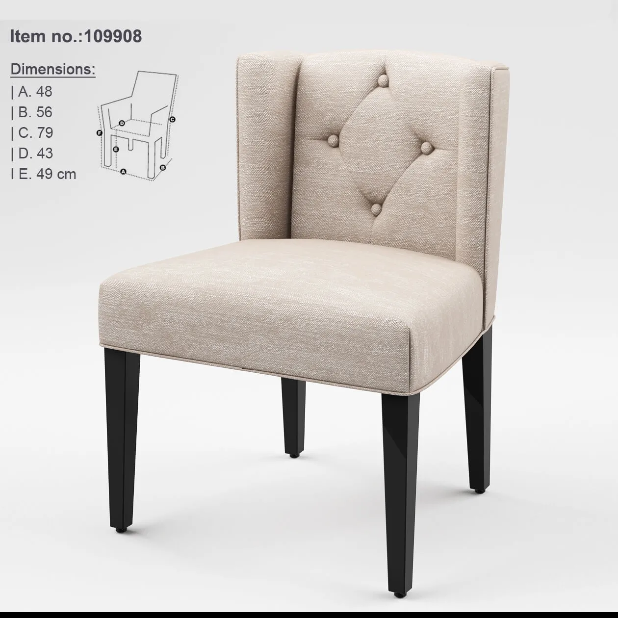 furniture – Eichholtz dining chair Boca Raton 109908; 109850 3ds Max