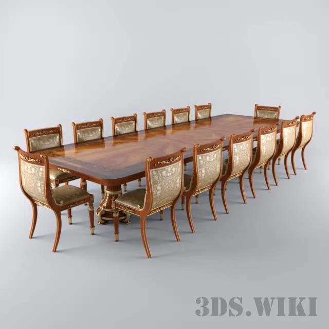 furniture – Emergroup Table with Chairs 3ds Max