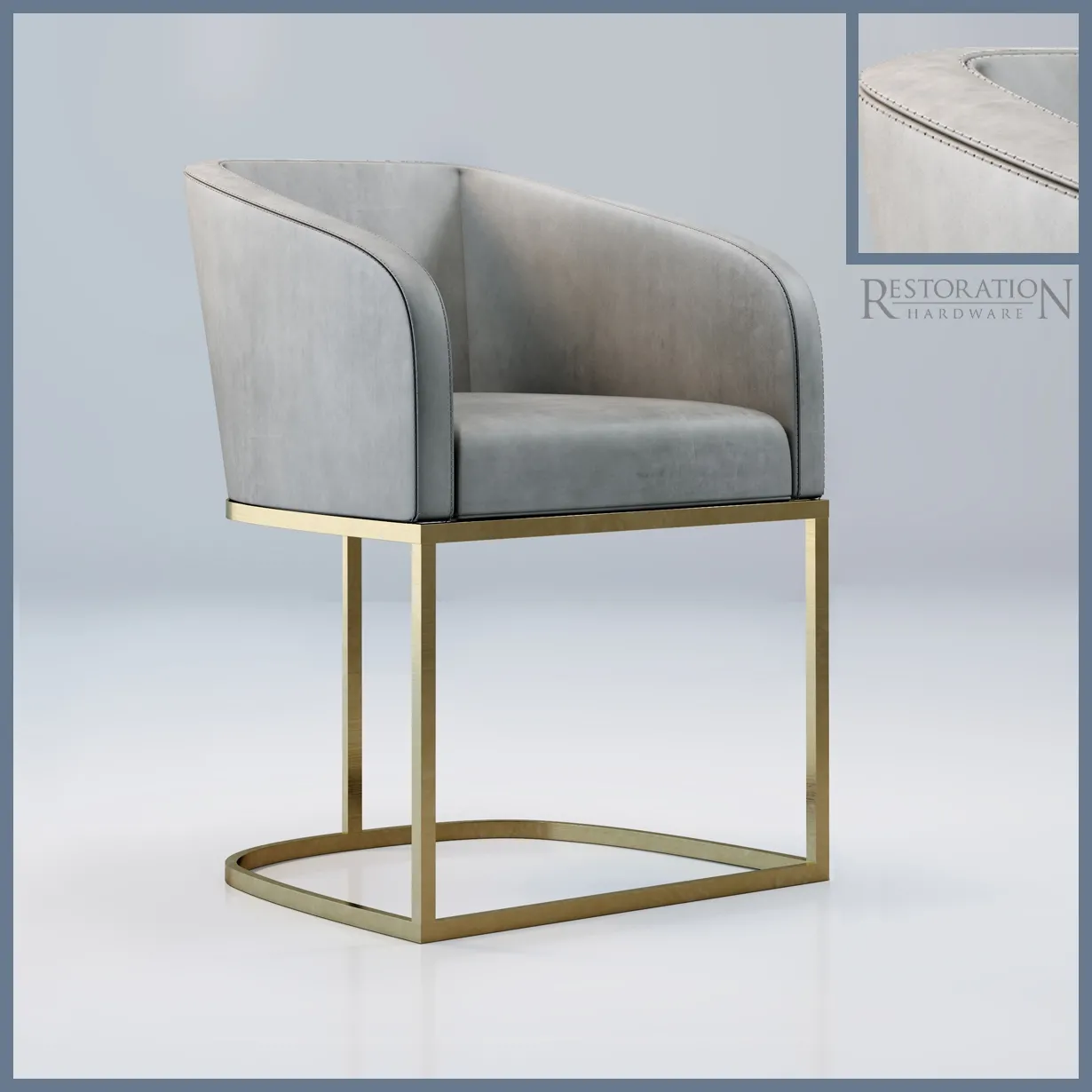 furniture – Emery Leather chair RH 3ds Max