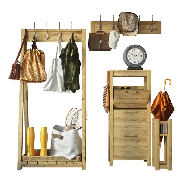 furniture – Entrance hall with filling 3ds Max