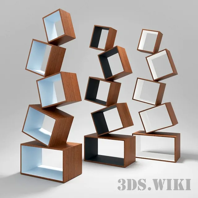 furniture – Equilibrium bookshelf 3ds Max