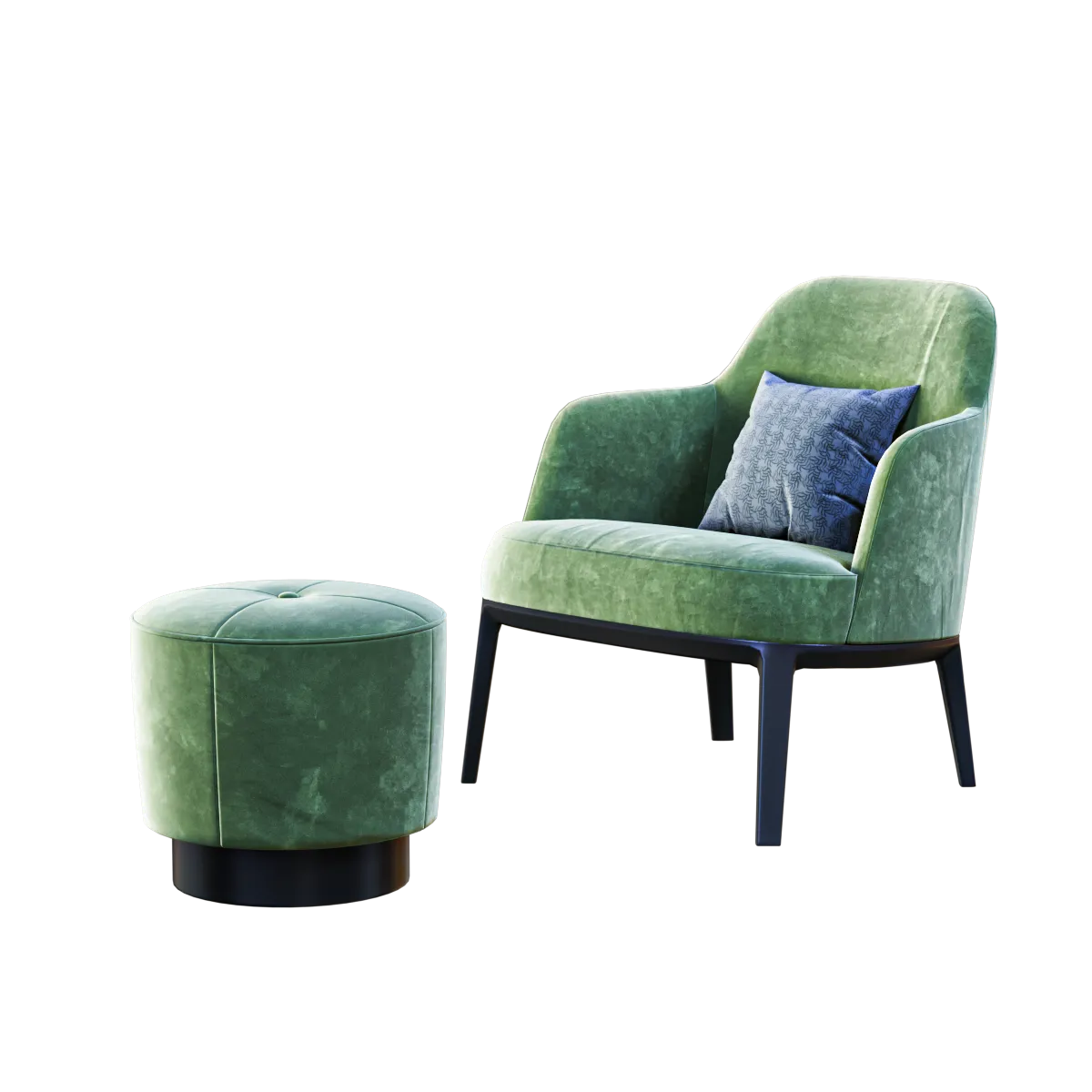 furniture – Fabric armchair 3ds Max