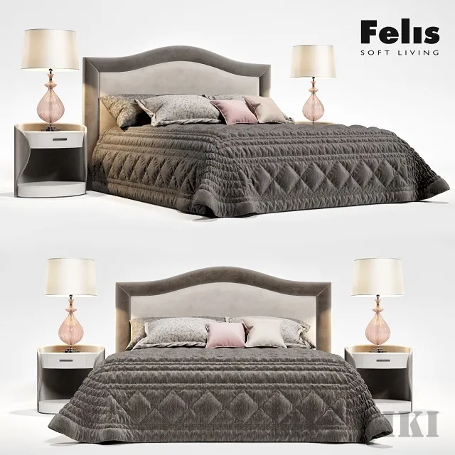 furniture – Felis Oscar Elegant Bed 3ds Max