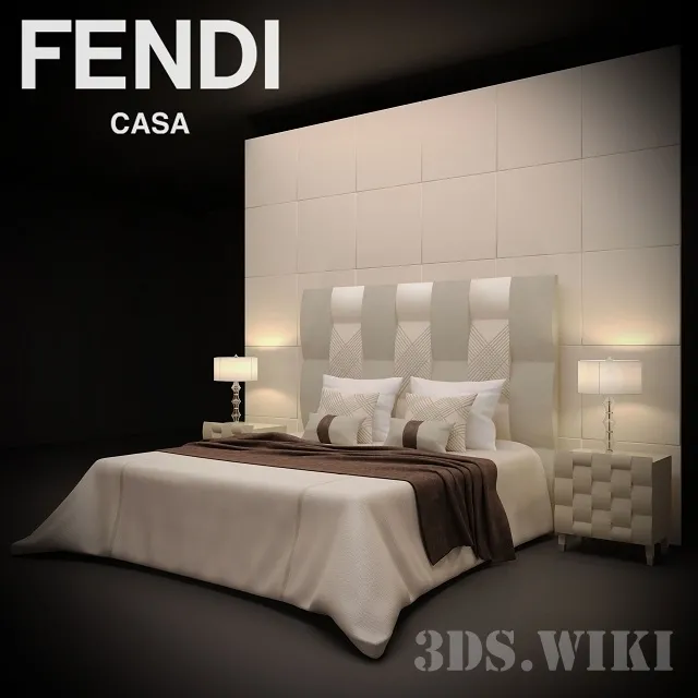 furniture – Fendi Casa bed 3ds Max