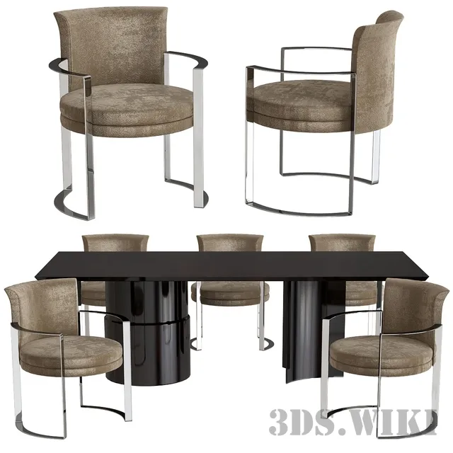 furniture – Fendi Casa Dining Table 3ds Max