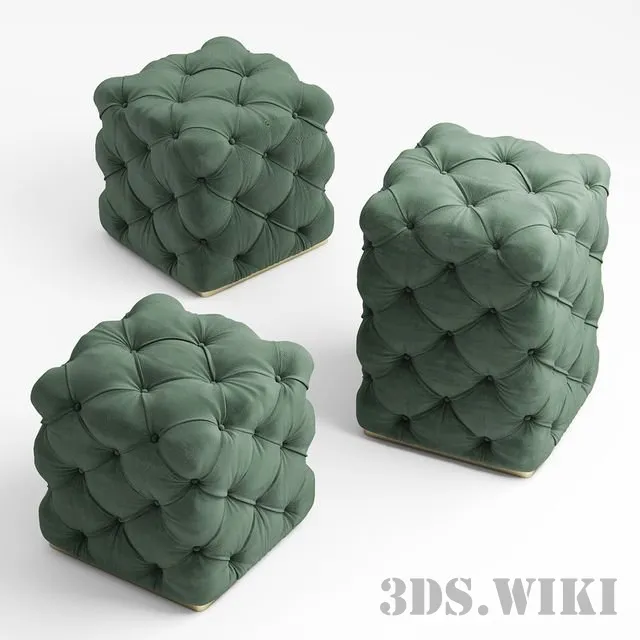 furniture – Fendi Casa Kubus Capitonne pouf 3ds Max