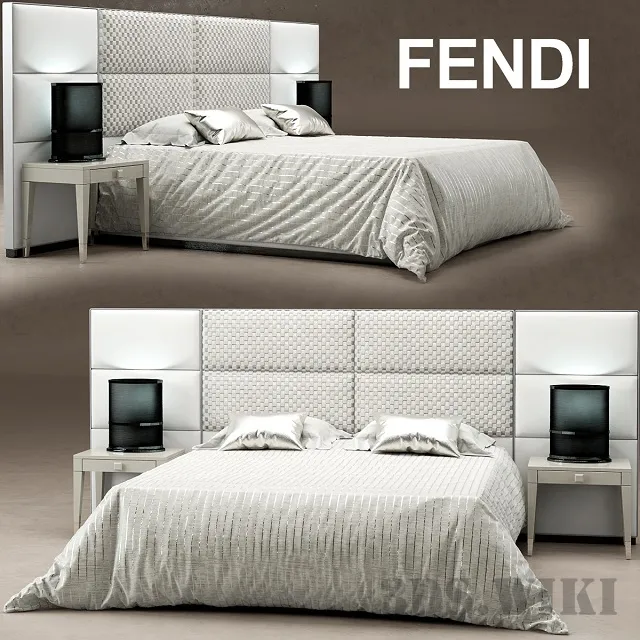 furniture – Fendi Casa Regent bed 3ds Max