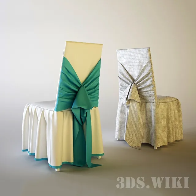furniture – Festive chair with cover 3ds Max