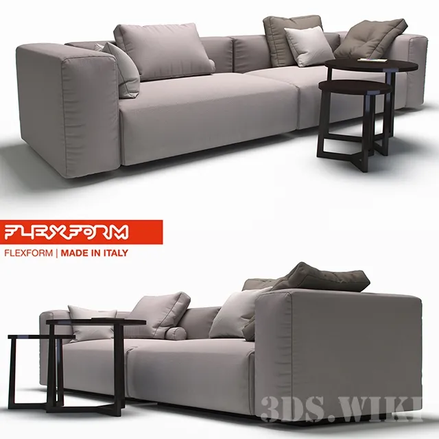 furniture – Flexform Lario sofa 217B3 3ds Max