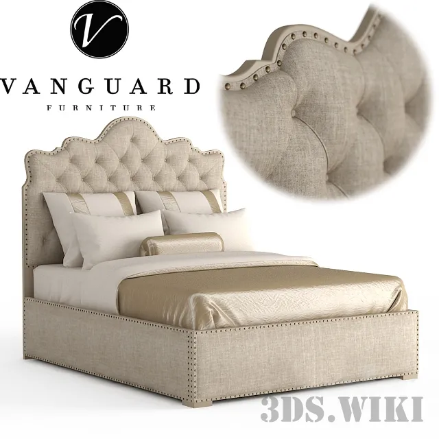 furniture – Flora Queen Bed by Vanguard Furniture 3ds Max