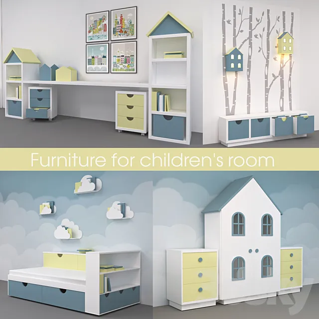 Furniture for children’s room. furniture for children’s room 3DSMax File