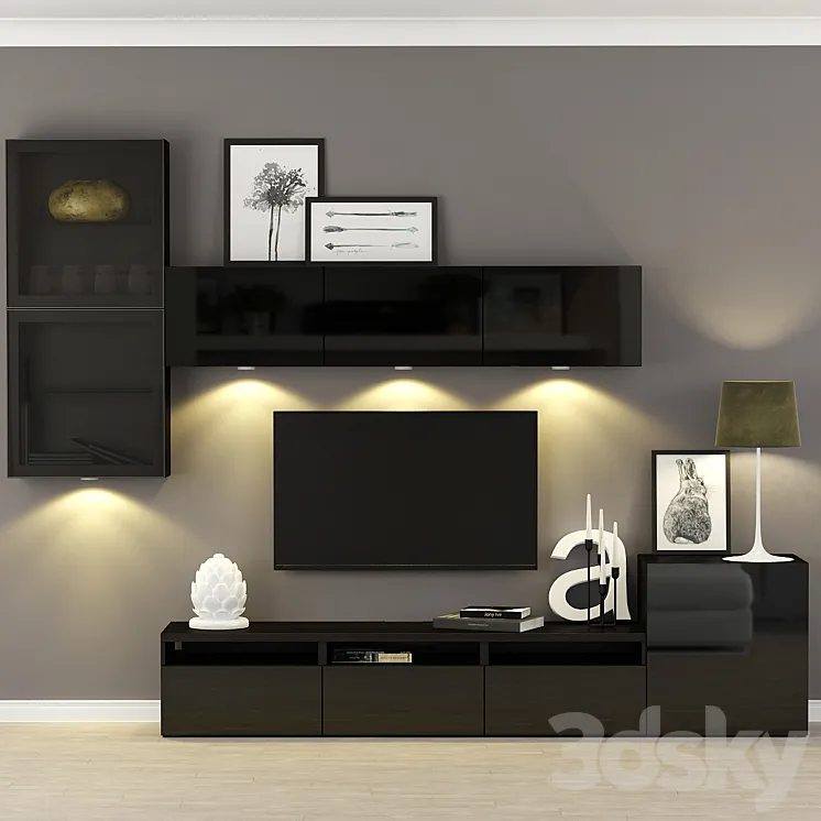 Furniture for TV & Multimedia Ikea BESTO \/ Besta 3DS Max