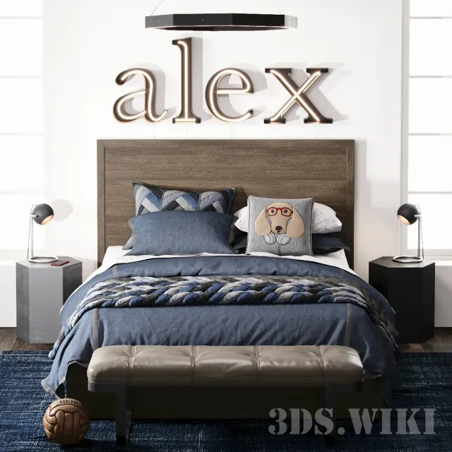 furniture – FORREST STORAGE BED 3ds Max