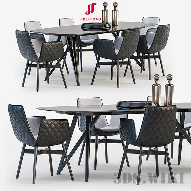 furniture – Freifrau 2 dining set 3ds Max