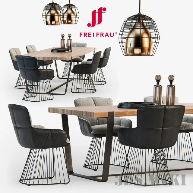 furniture – Freifrau dining set 3ds Max