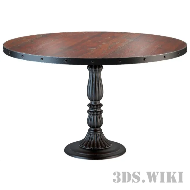 furniture – French dining table Soda Fountain 3ds Max