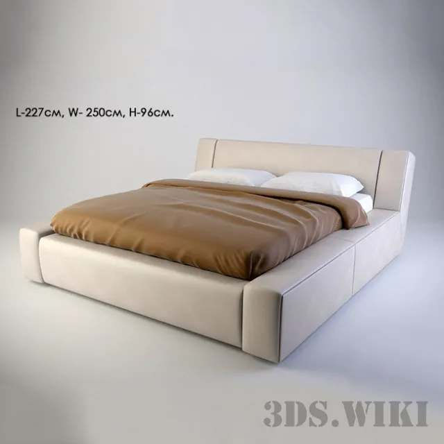 furniture – Frighetto Monza bed 3ds Max