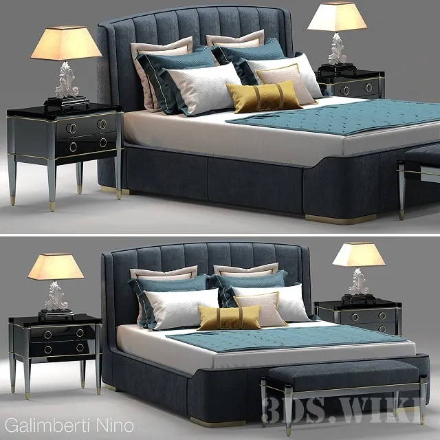 furniture – Galimberti Nino Zaffiro bed 3ds Max