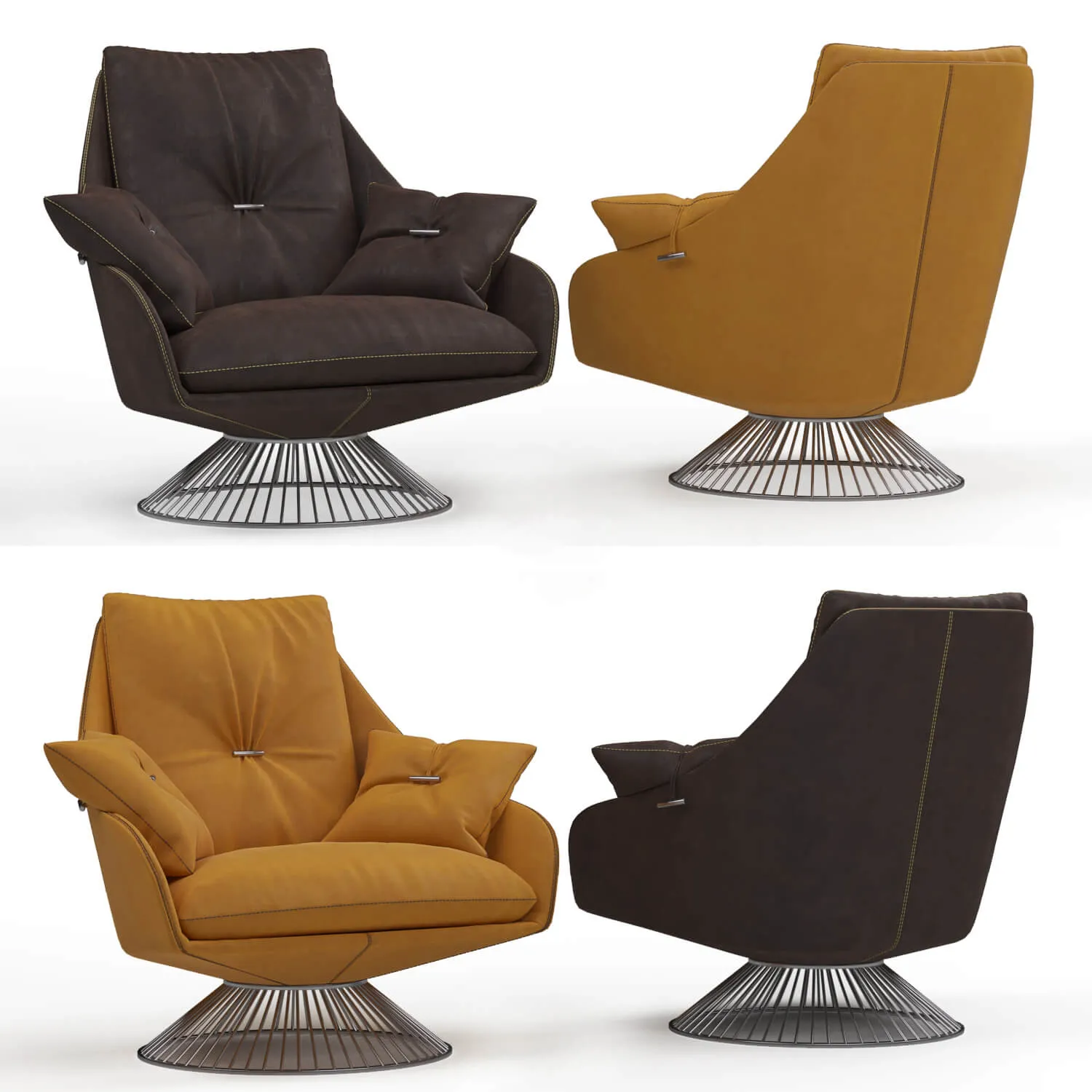 furniture – Gamma Gloss armchairs 04 3ds Max