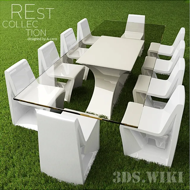 furniture – Garden furniture REst collection 3ds Max