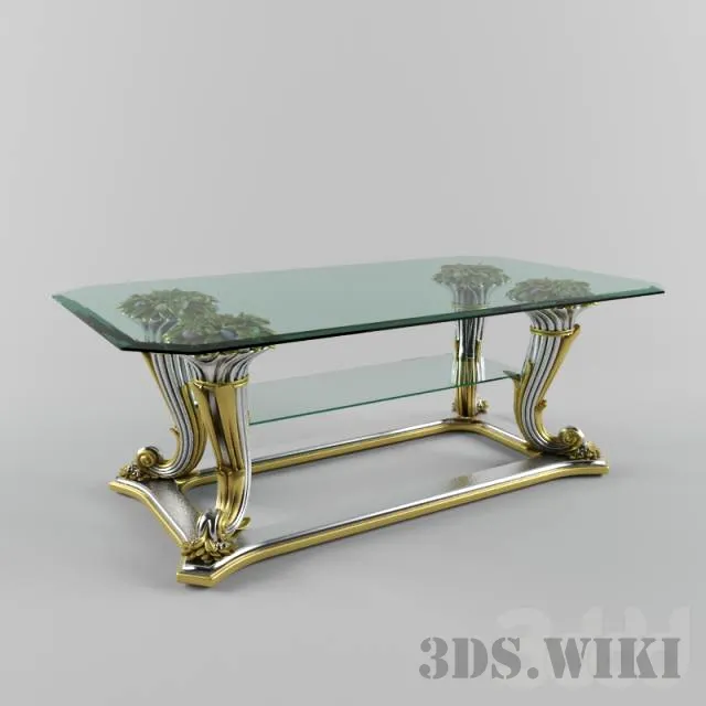 furniture – Glass top coffee table 3ds Max