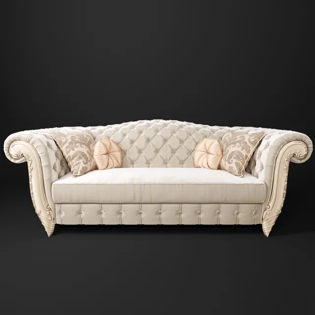 furniture – Gold comfort Romantic armchair 3ds Max