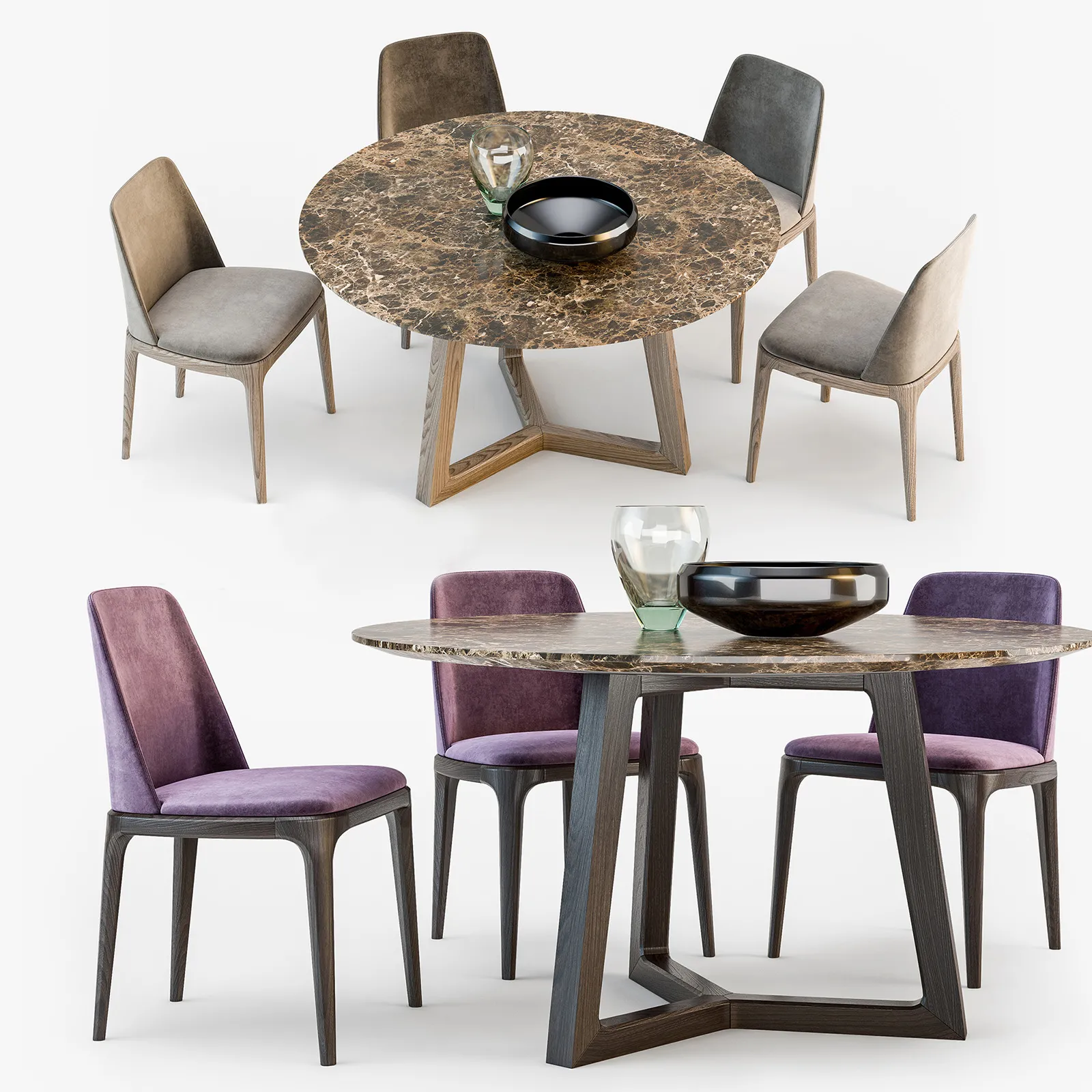 furniture – Grace table with chairs 009 3ds Max