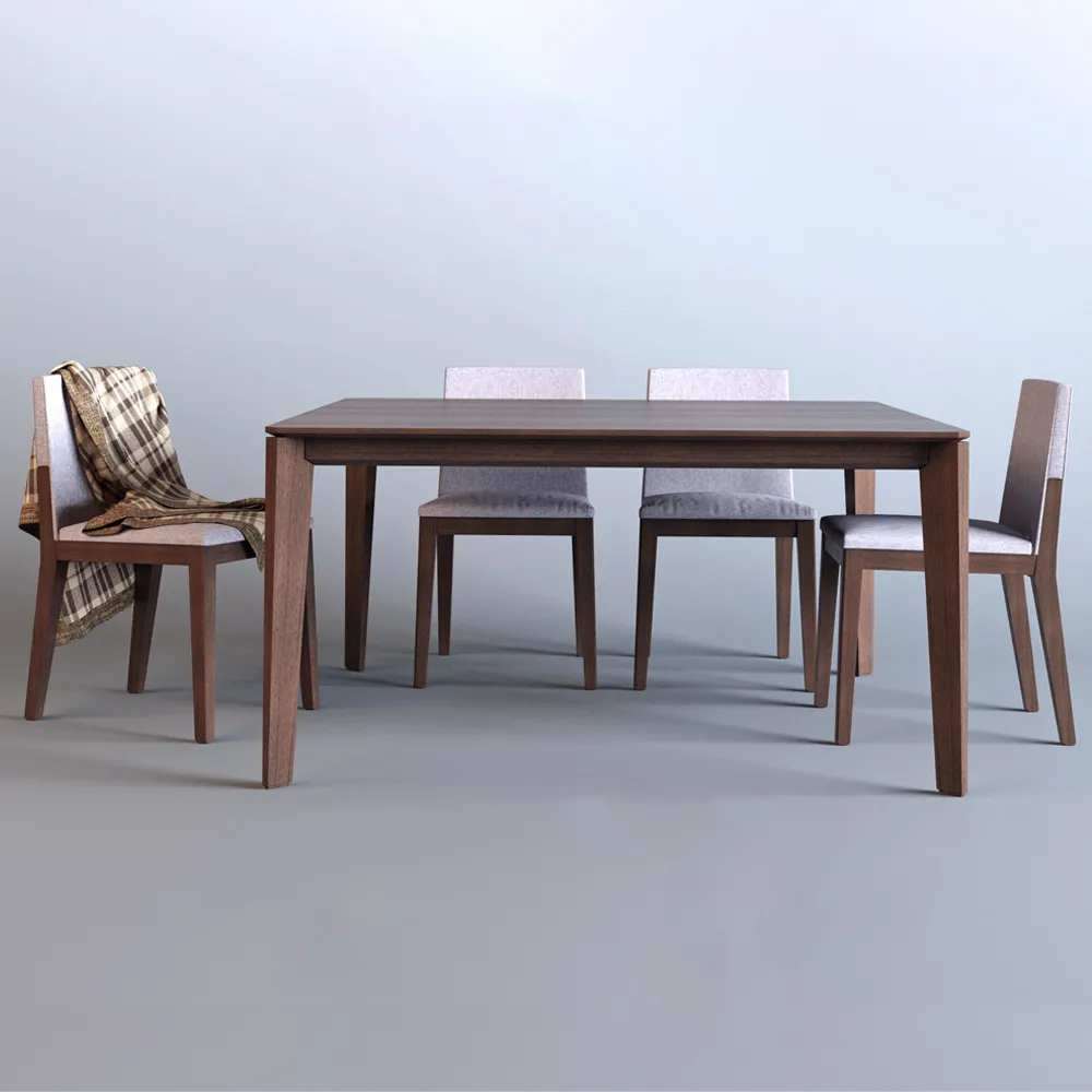 furniture – Grace table with chairs 08 3ds Max