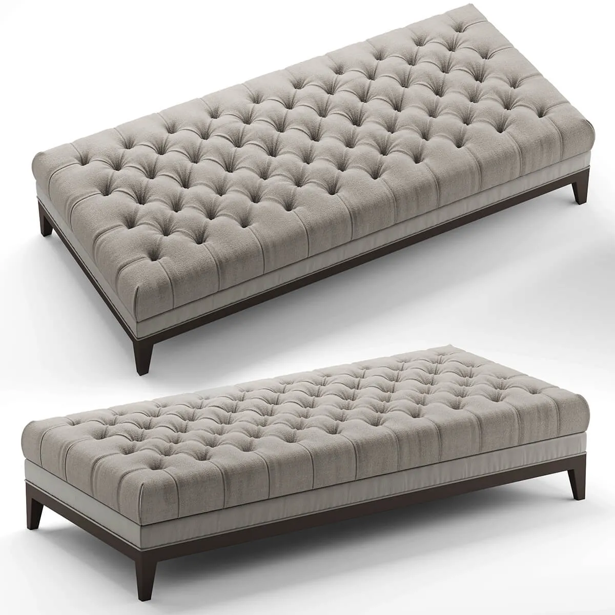 furniture – Gray bench 05 3ds Max