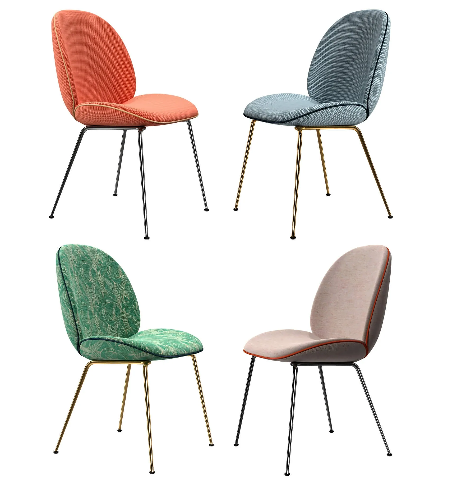 furniture – Gubi Beetle chairs 6 3ds Max