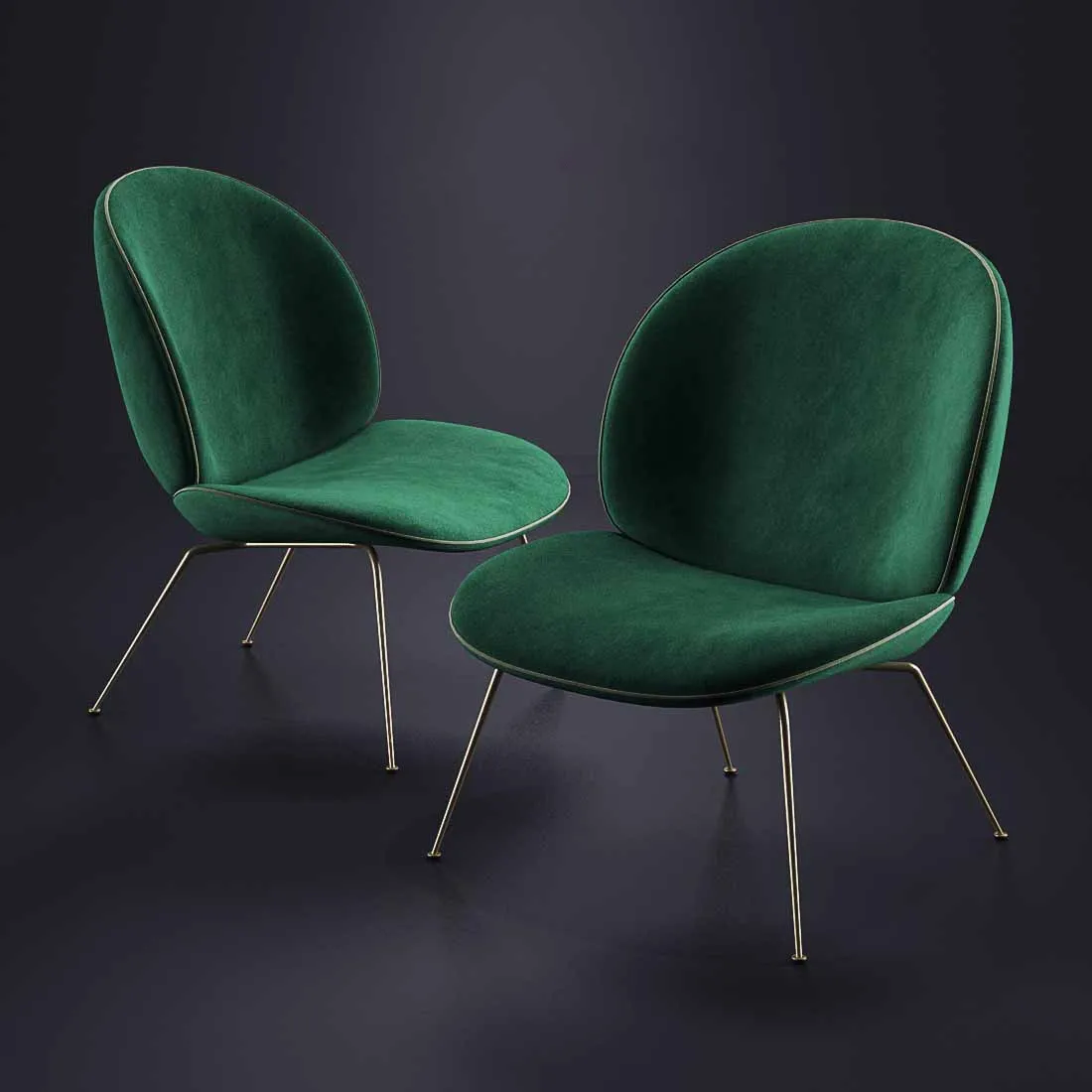 furniture – Gubi Beetle lounge chair 3ds Max
