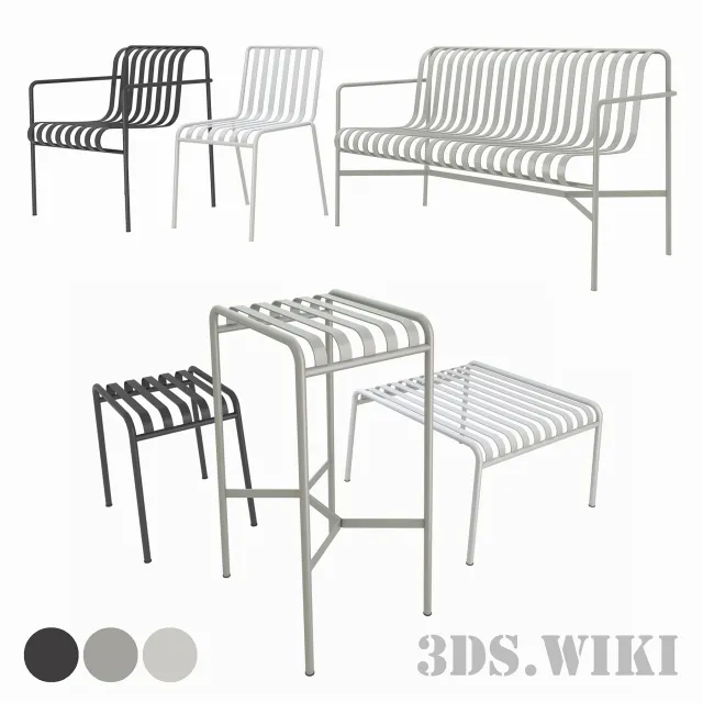 furniture – HAY Palissade Outdoor Furniture 3ds Max