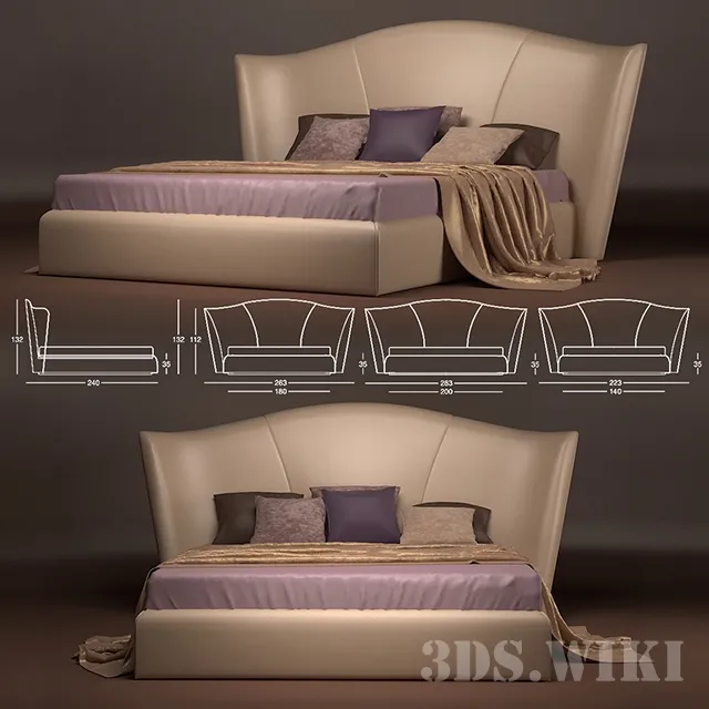 furniture – Heron Longhi bed 3ds Max
