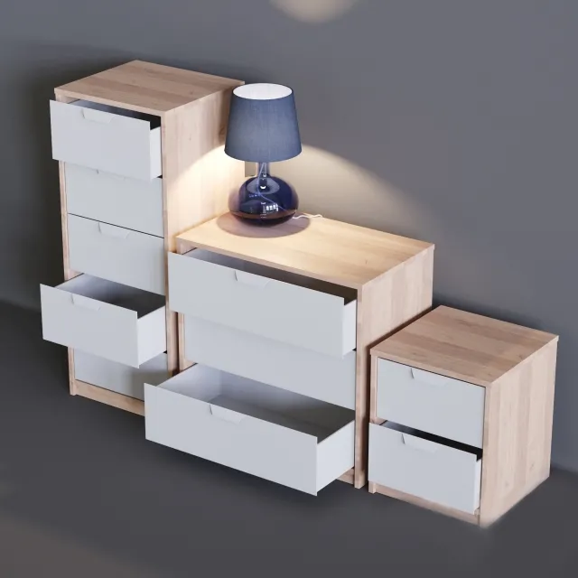 furniture – IKEA chest of drawer 3ds Max